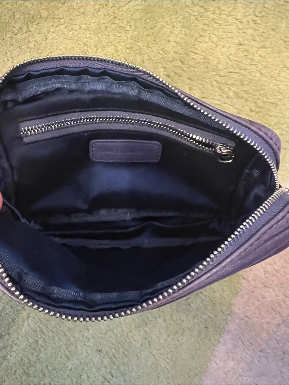 Francesco Biasia Blue or Purple Leather Pouch
